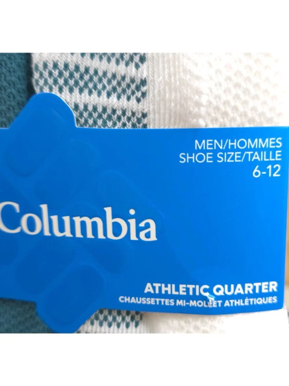 Columbia Mens Athletic Quarter Socks 6-Pack Arch Support & Mesh Ventilation